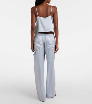 Top Barb Button aus Satin | Leset