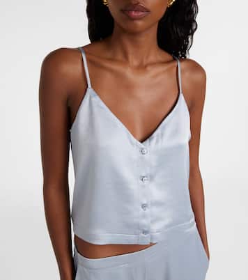 Top Barb Button aus Satin | Leset