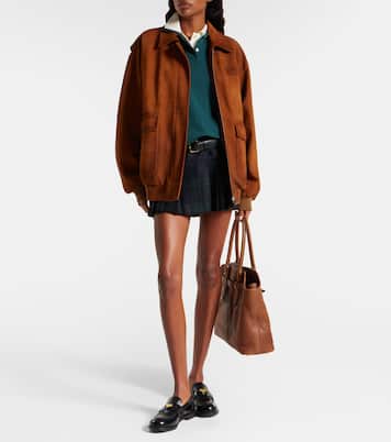 Minirock aus schurwoll-Twill | Miu Miu