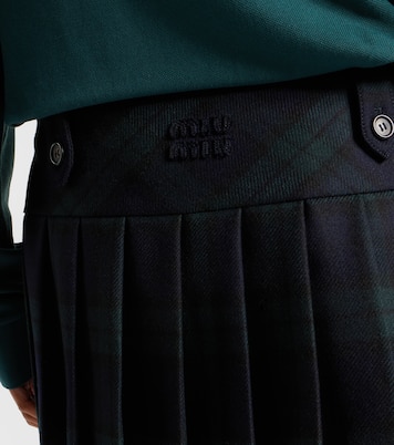 Minirock aus schurwoll-Twill | Miu Miu