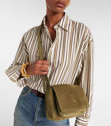 Schultertasche Niki Cassandre aus Veloursleder | Saint Laurent