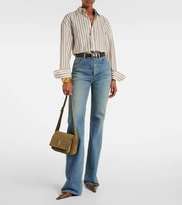 Schultertasche Niki Cassandre aus Veloursleder | Saint Laurent