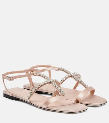 Verzierte Sandalen Gwyn aus Satin und Leder | Jimmy Choo