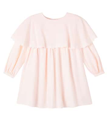 Vestido de algodón con capa | Chloé Kids