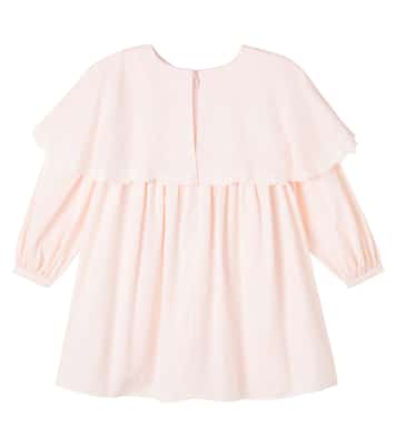 Vestido de algodón con capa | Chloé Kids
