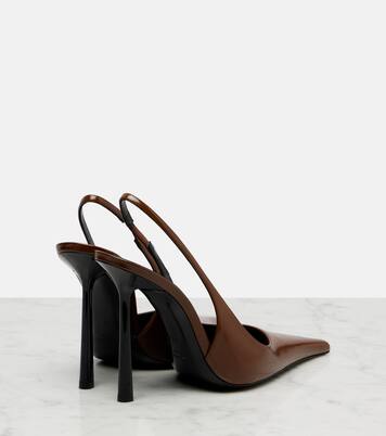 Vendome 110 leather slingback pumps | Saint Laurent