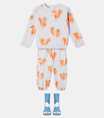 Cotton sweatshirt and sweatpants set | Stella McCartney Kids