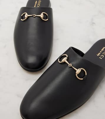 Horsebit leather mules | Gucci