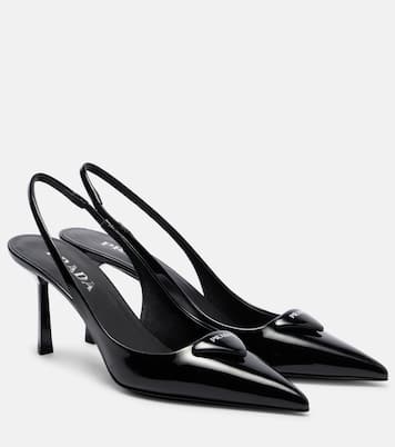 Patent leather slingback pumps | Prada