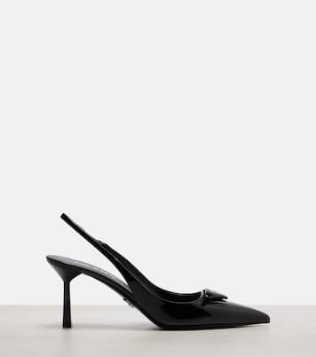 Patent leather slingback pumps | Prada