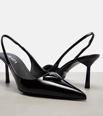 Patent leather slingback pumps | Prada