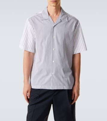 Striped cotton bowling shirt | Jil Sander