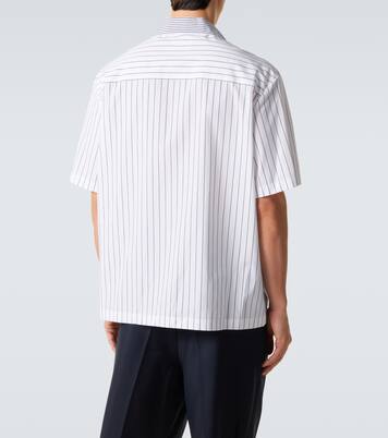 Striped cotton bowling shirt | Jil Sander