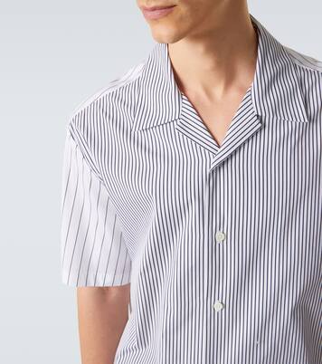 Striped cotton bowling shirt | Jil Sander