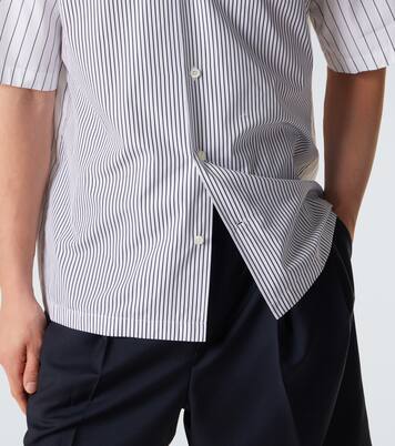 Striped cotton bowling shirt | Jil Sander