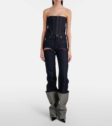 Cutout straight jeans | Jean Paul Gaultier