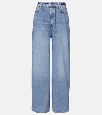 Crystal-embellished low-rise wide-leg jeans | Acne Studios