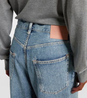 Crystal-embellished low-rise wide-leg jeans | Acne Studios