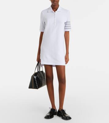 4-Bar cotton piqué polo dress | Thom Browne