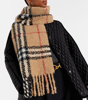Burberry Check alpaca and wool-blend scarf | Burberry