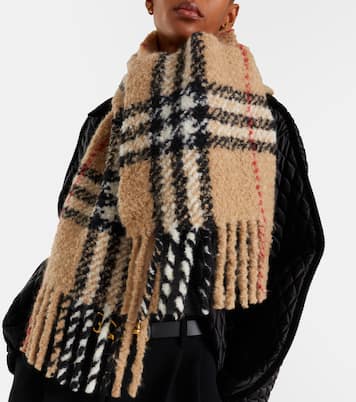 Burberry Check alpaca and wool-blend scarf | Burberry