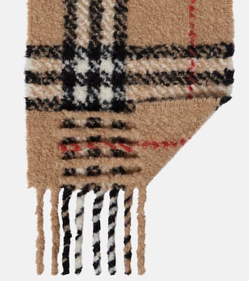 Burberry Check alpaca and wool-blend scarf | Burberry
