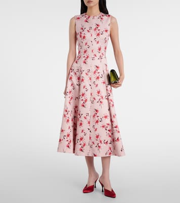 Mara floral faille taffeta midi dress | Emilia Wickstead