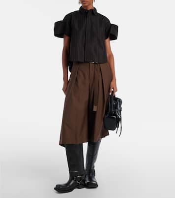 Pleated belted shorts | Sacai