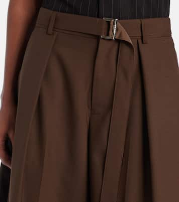 Pleated belted shorts | Sacai