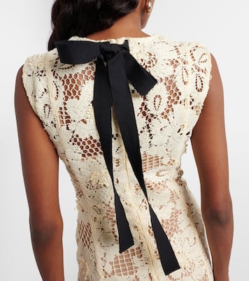 Robe midi en crochet | Self-Portrait