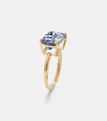 18kt gold (750/1000) ring with aquamarine | Octavia Elizabeth
