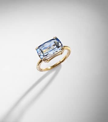 18kt gold (750/1000) ring with aquamarine | Octavia Elizabeth
