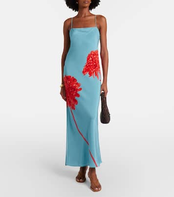 Amelie 플로럴 실크 크레이프 맥시 드레스 | SIR