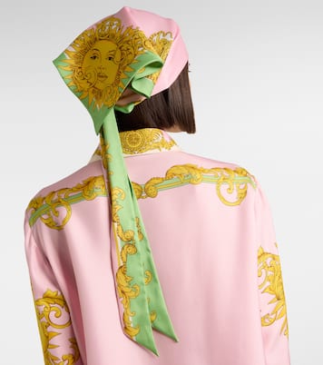 Printed silk twill scarf | Versace