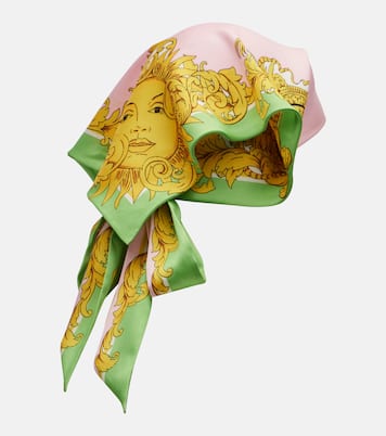 Printed silk twill scarf | Versace