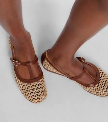 Mary-Jane-Ballerinas Aerati aus Raffiabast | Ancient Greek Sandals