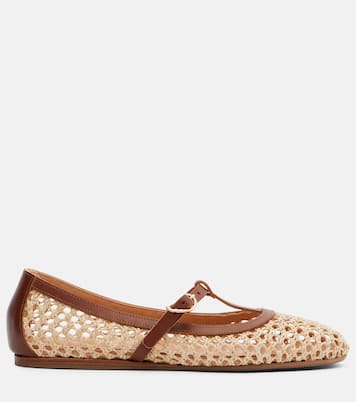 Mary-Jane-Ballerinas Aerati aus Raffiabast | Ancient Greek Sandals