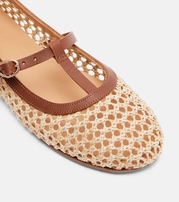 Mary-Jane-Ballerinas Aerati aus Raffiabast | Ancient Greek Sandals