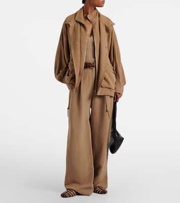 Marfa pleated wide-leg pants | The Frankie Shop