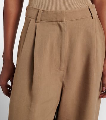 Marfa pleated wide-leg pants | The Frankie Shop