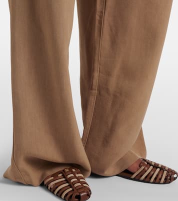 Marfa pleated wide-leg pants | The Frankie Shop