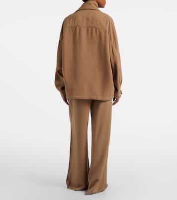 Marfa pleated wide-leg pants | The Frankie Shop