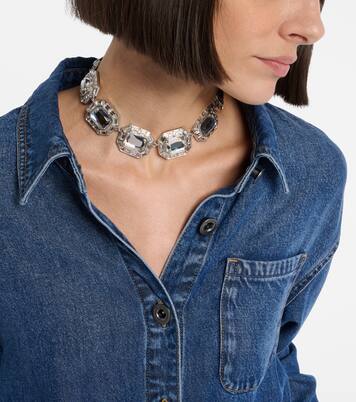Crystal-embellished choker | Self-Portrait