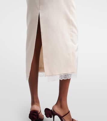 Lace-trimmed cotton and silk midi dress | Magda Butrym