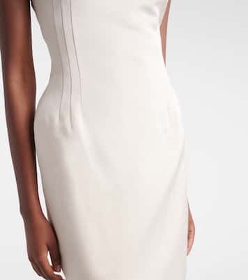 Lace-trimmed cotton and silk midi dress | Magda Butrym
