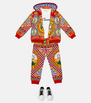 Printed cotton sweatpants | Dolce&Gabbana Kids