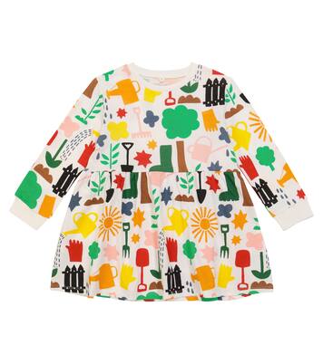 Printed cotton jersey dress in white | Stella McCartney Kids