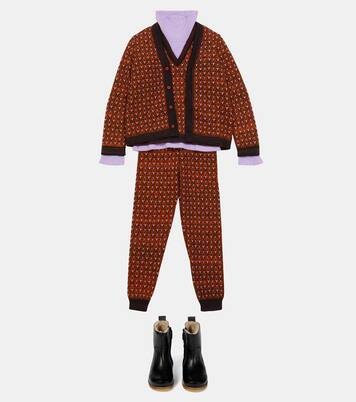 Patterned wool-blend leggings | Paade Mode