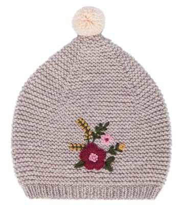 Thyone embroidered beanie | Caramel