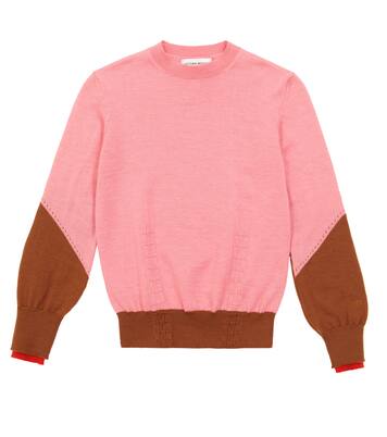 x The Woolmark Company colorblocked wool sweater | Victoria Beckham Kids